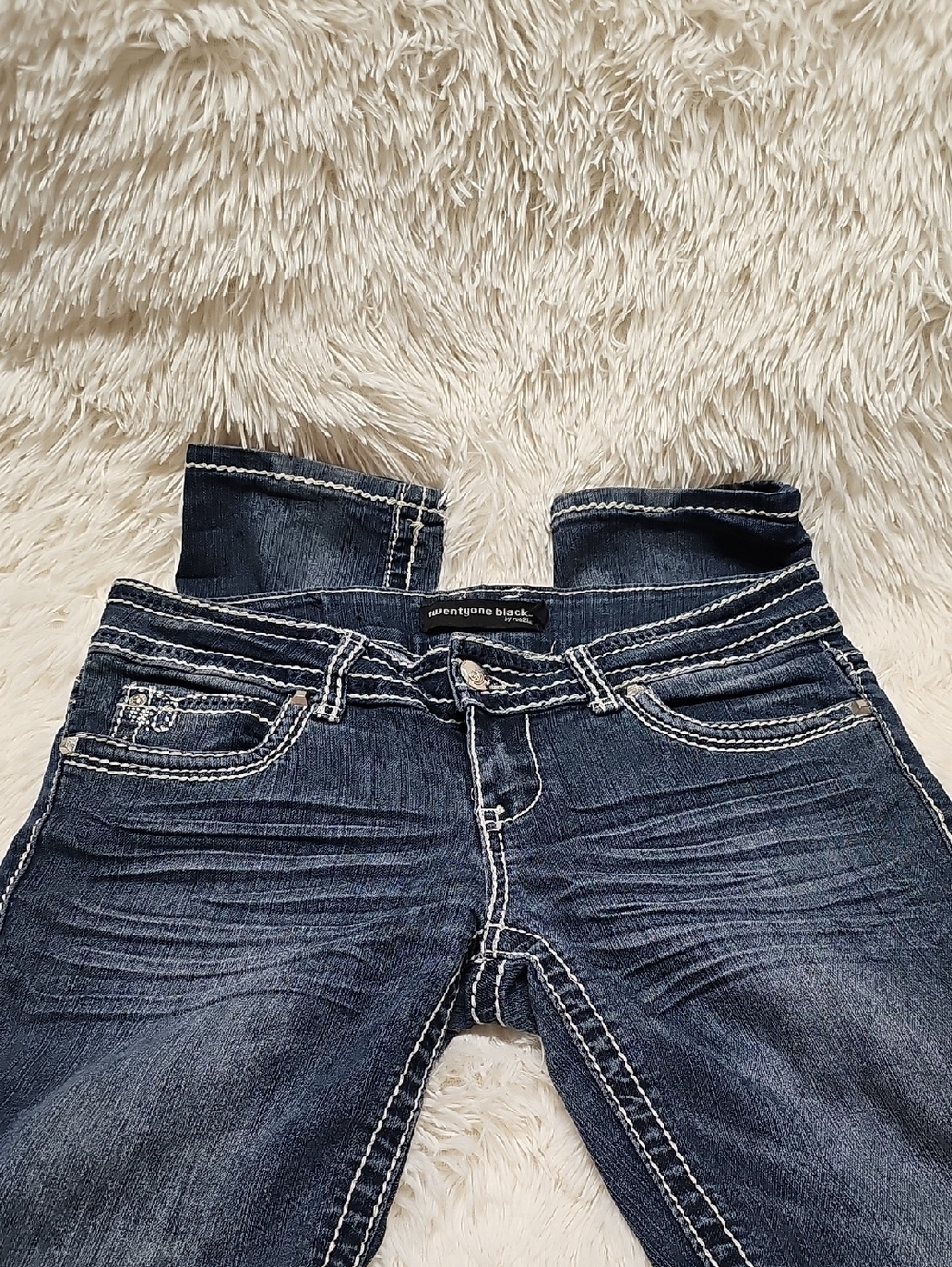 Twenty One Black By Rue 21 Skinny Blue Jeans Cotton Spandex Denim Jeans